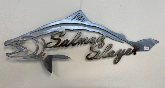 Salmon Slayer Metal Art